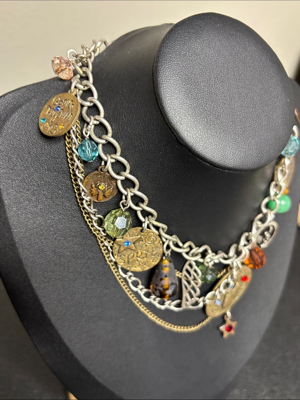 Purse Chain Charm Unique Accessory Two Tone Rare - Picture 2 of 9